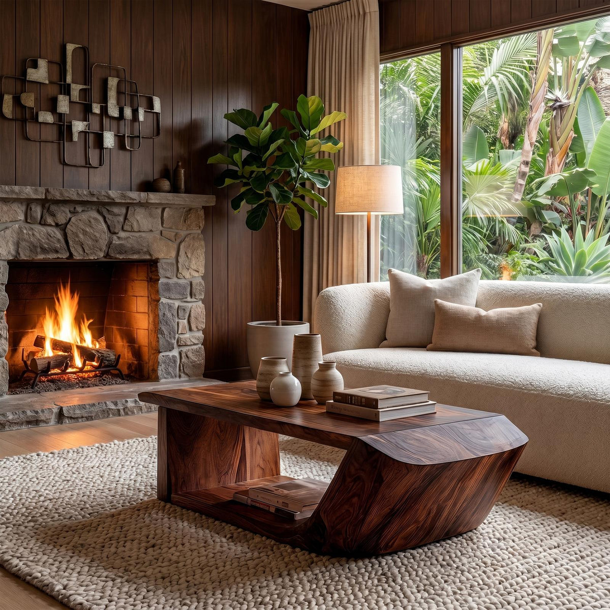 Rustic Wooden Coffee Table For Living Room And Lounge SINLKICF363