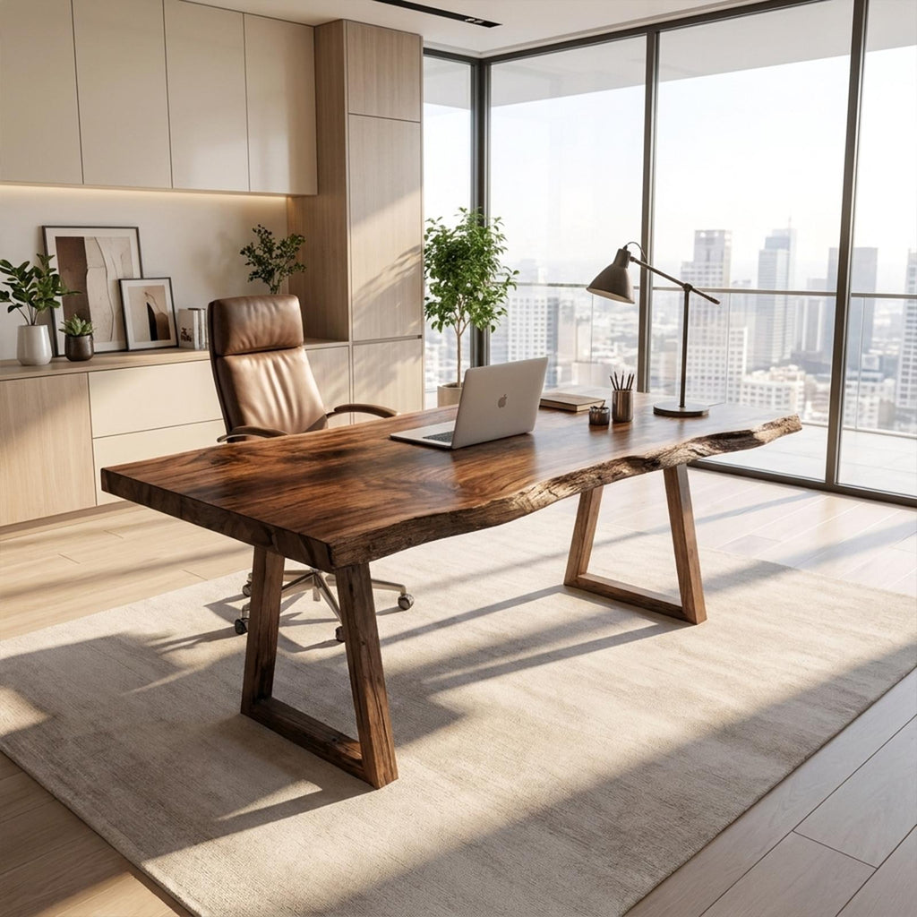 Rustic Natural Work Desk Bedroom And Creative Area