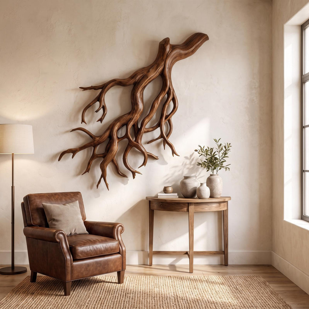 Rustic Tree Root Wall Art Living Room And Lounge