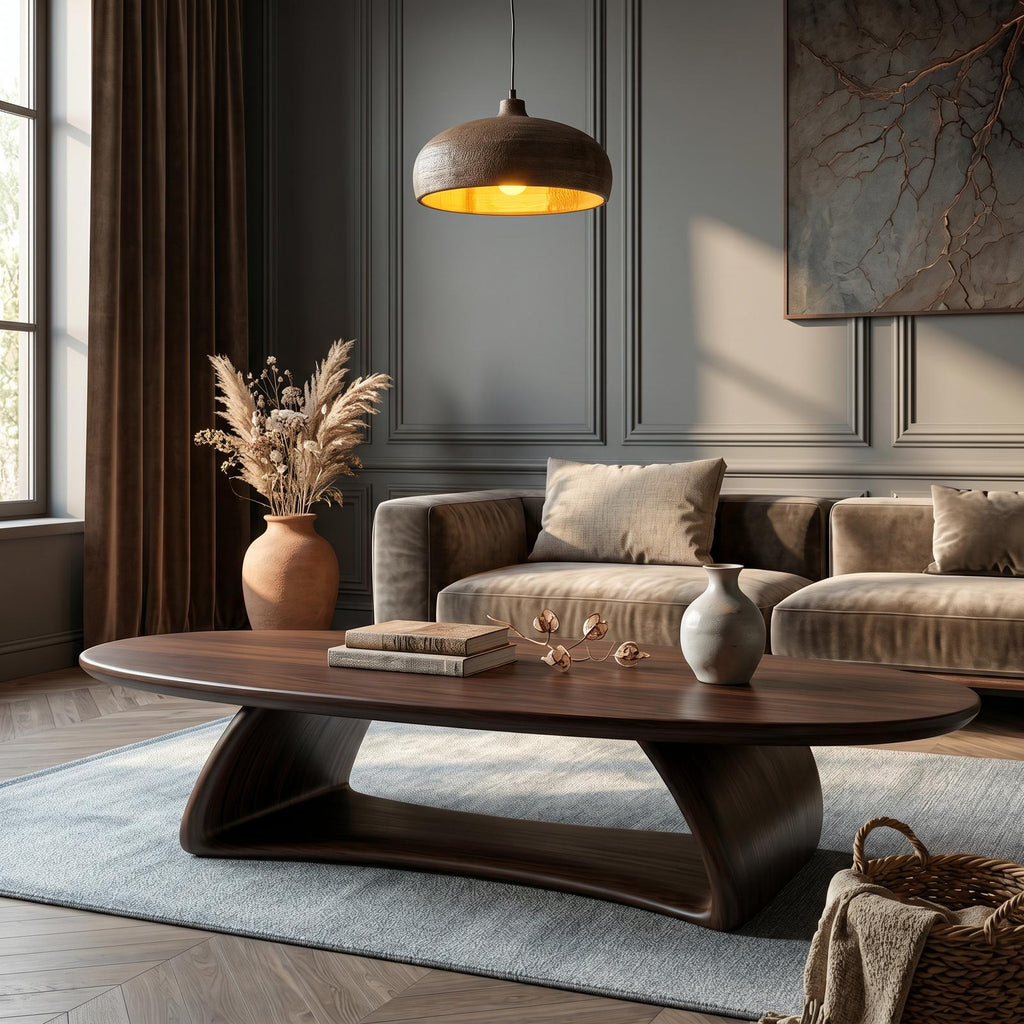 Contemporary Coffee Table With Artistic Sculptural Form For Living Room