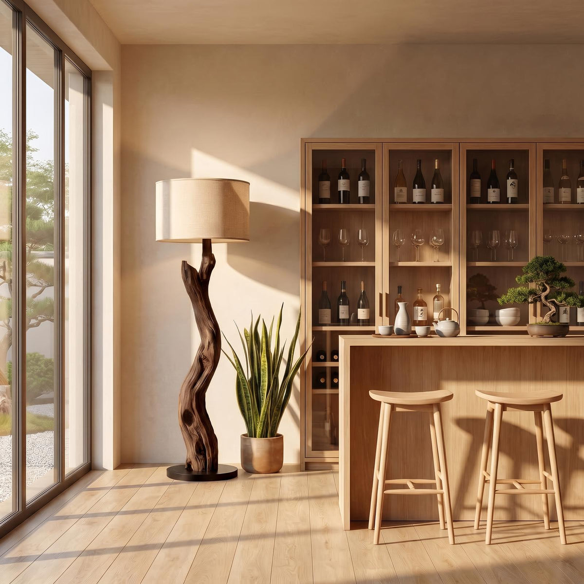 Organic Modern Standing Lamp For Bedroom And Living Room