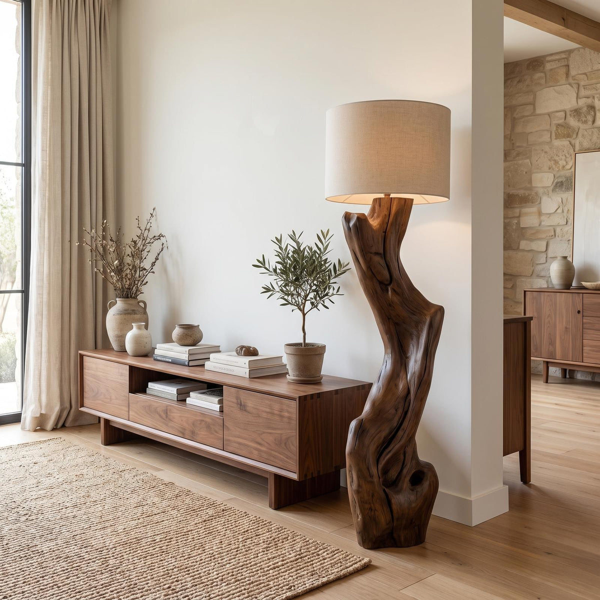 Sculptural Tree Floor Lamp For Living Room And Corner