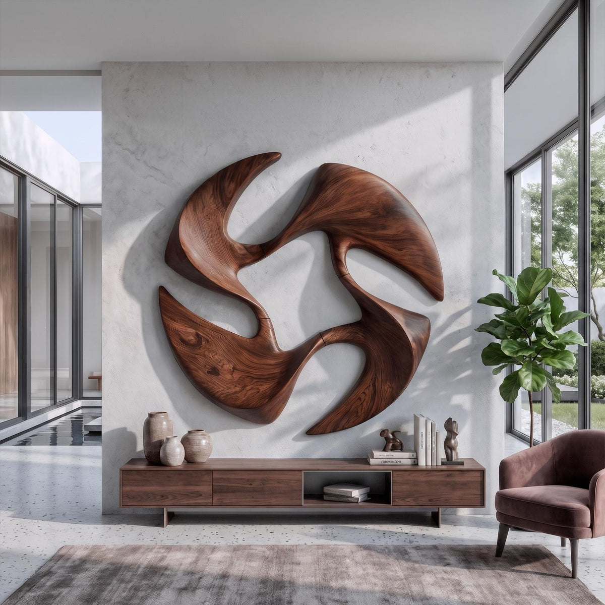 Mid Century Abstract Wall Art For Living Room And Bedroom SINLKIWA161