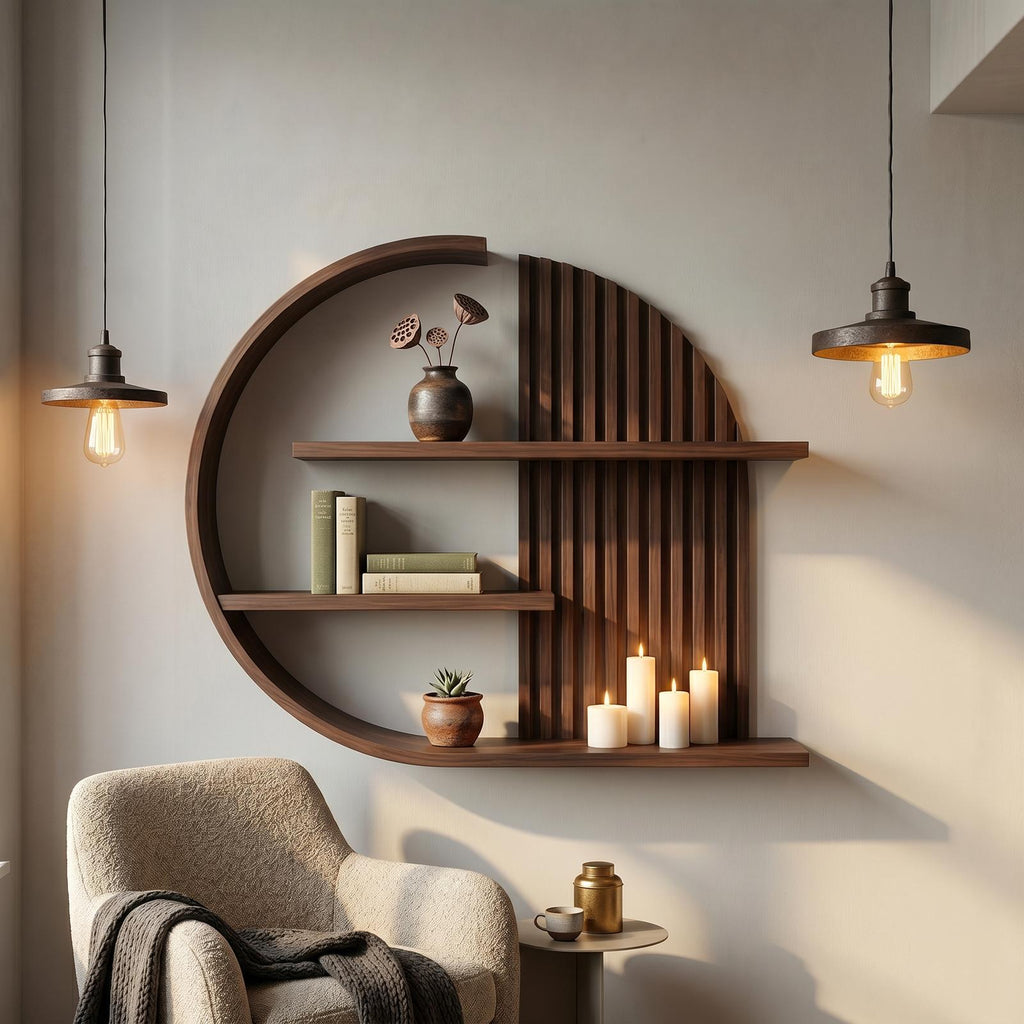 Japandi Minimal Wall Shelf Living Room And Calm Space