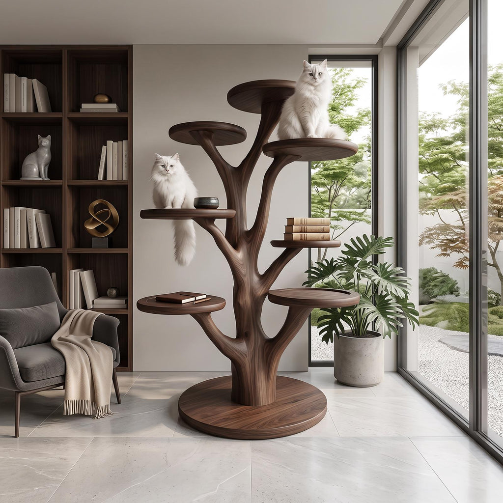 Mid Century Cat Tree Tower Living Room SINLSATT023