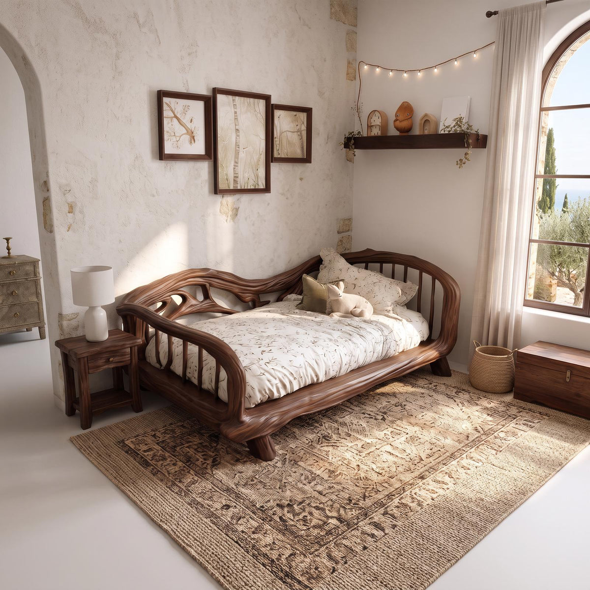 Rustic Toddler Bed Kids Bedroom SINLSAWB047