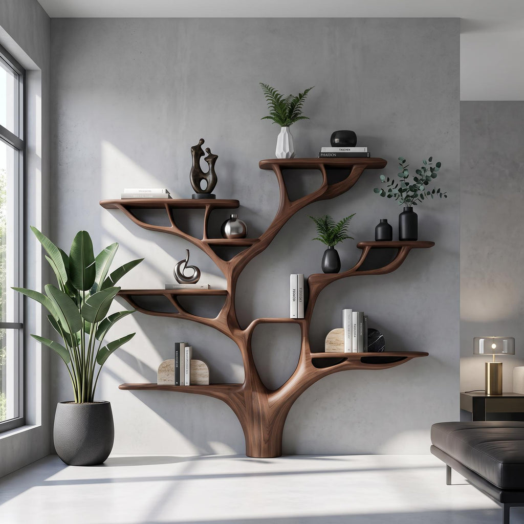 Rustic Tree Bookshelf Nursery Living