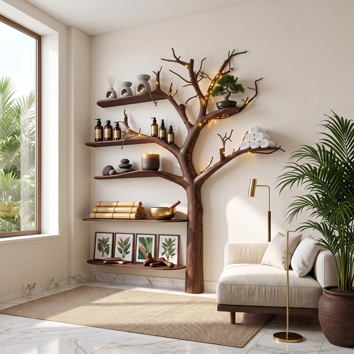 Rustic Tree Bookcase Bedroom Kids Room