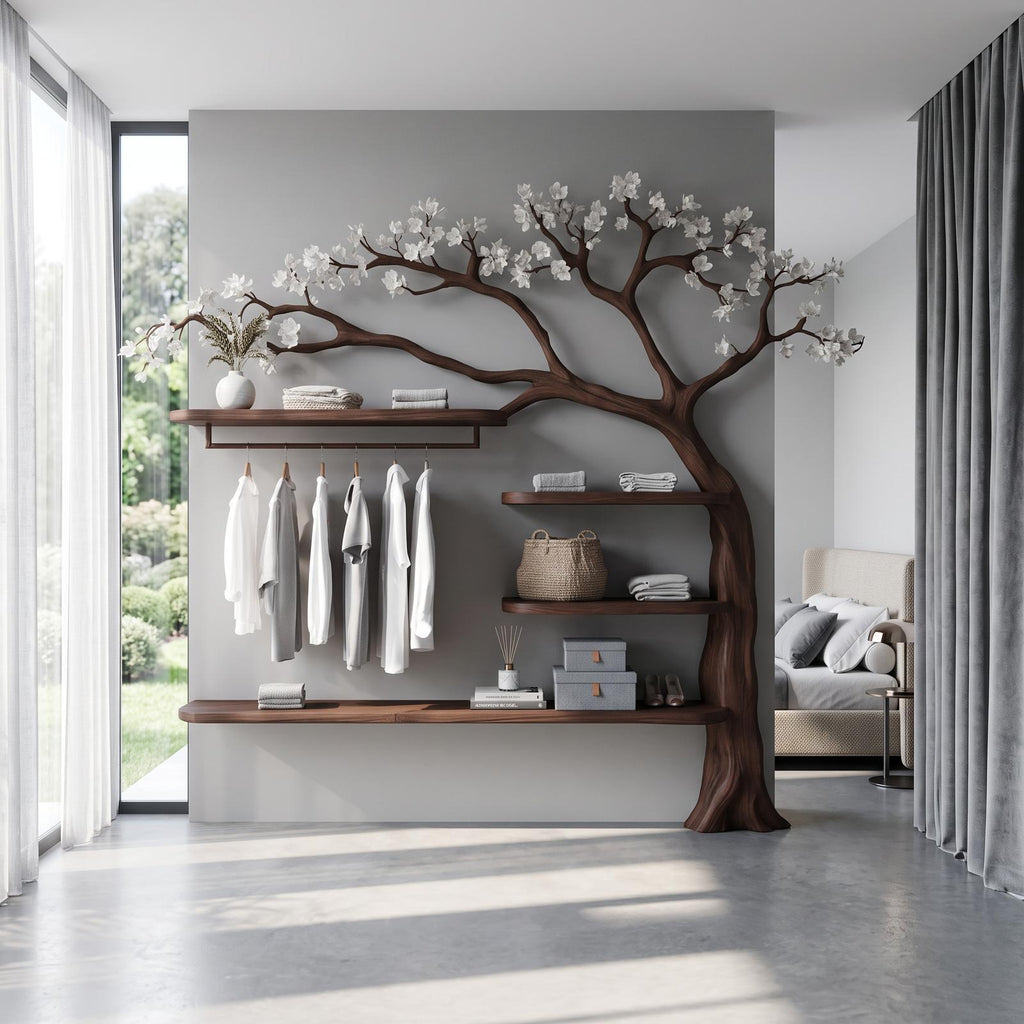 Mid Century Tree Coat Rack Living Room