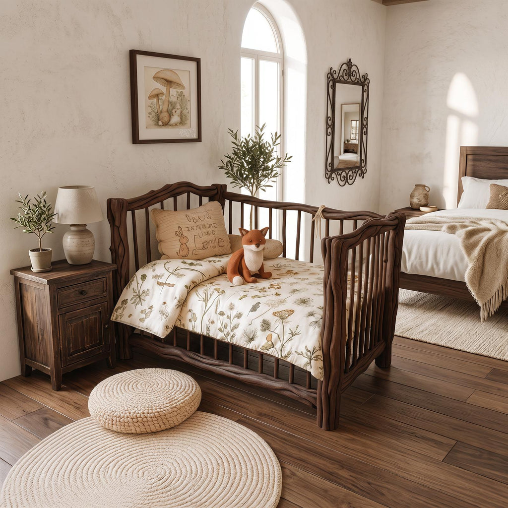 Rustic Kids Wood Bed Nursery Room SINLSAWB034