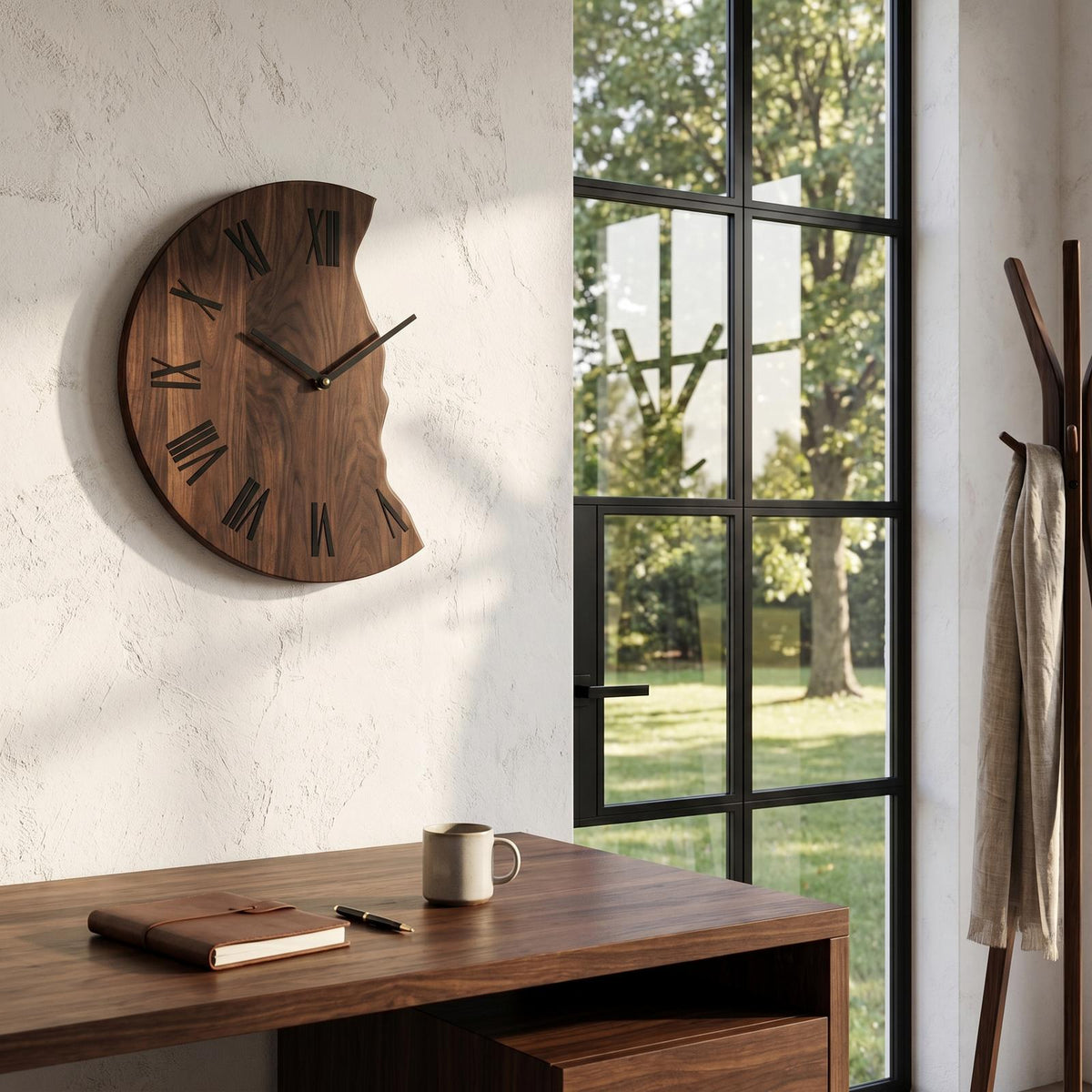 Organic Live Edge Clock For Home Decor SINLHACK027