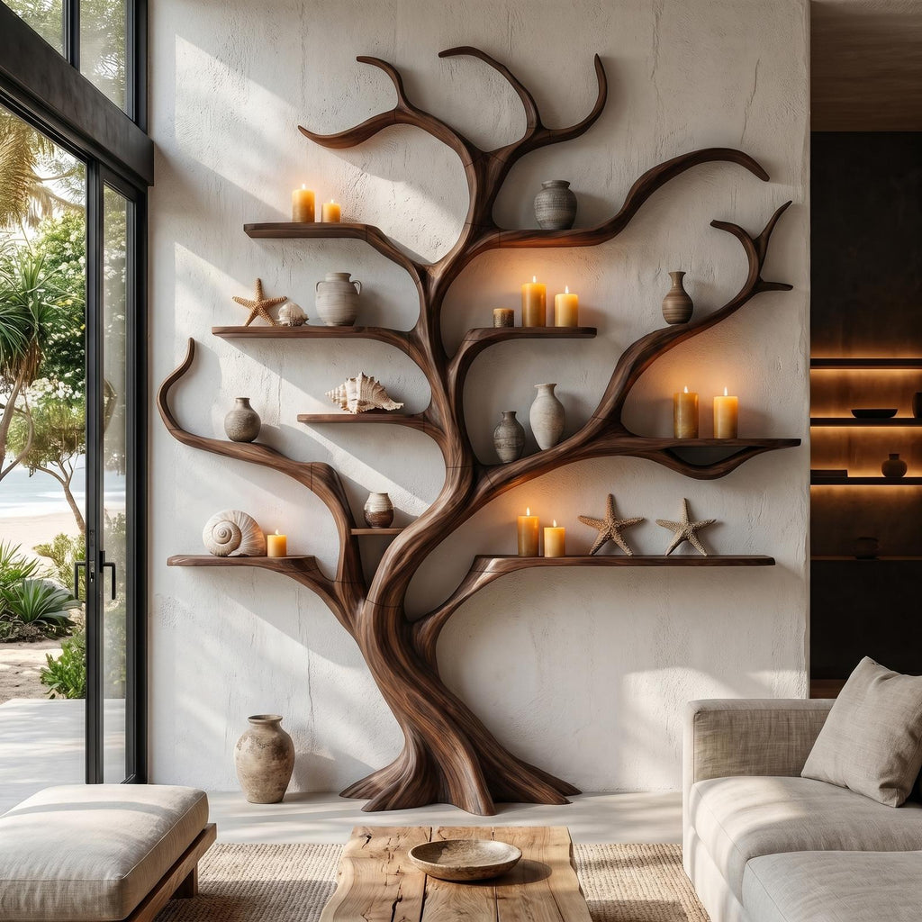 Modern Tree Bookshelf With Artistic Branch Frame For Home Office