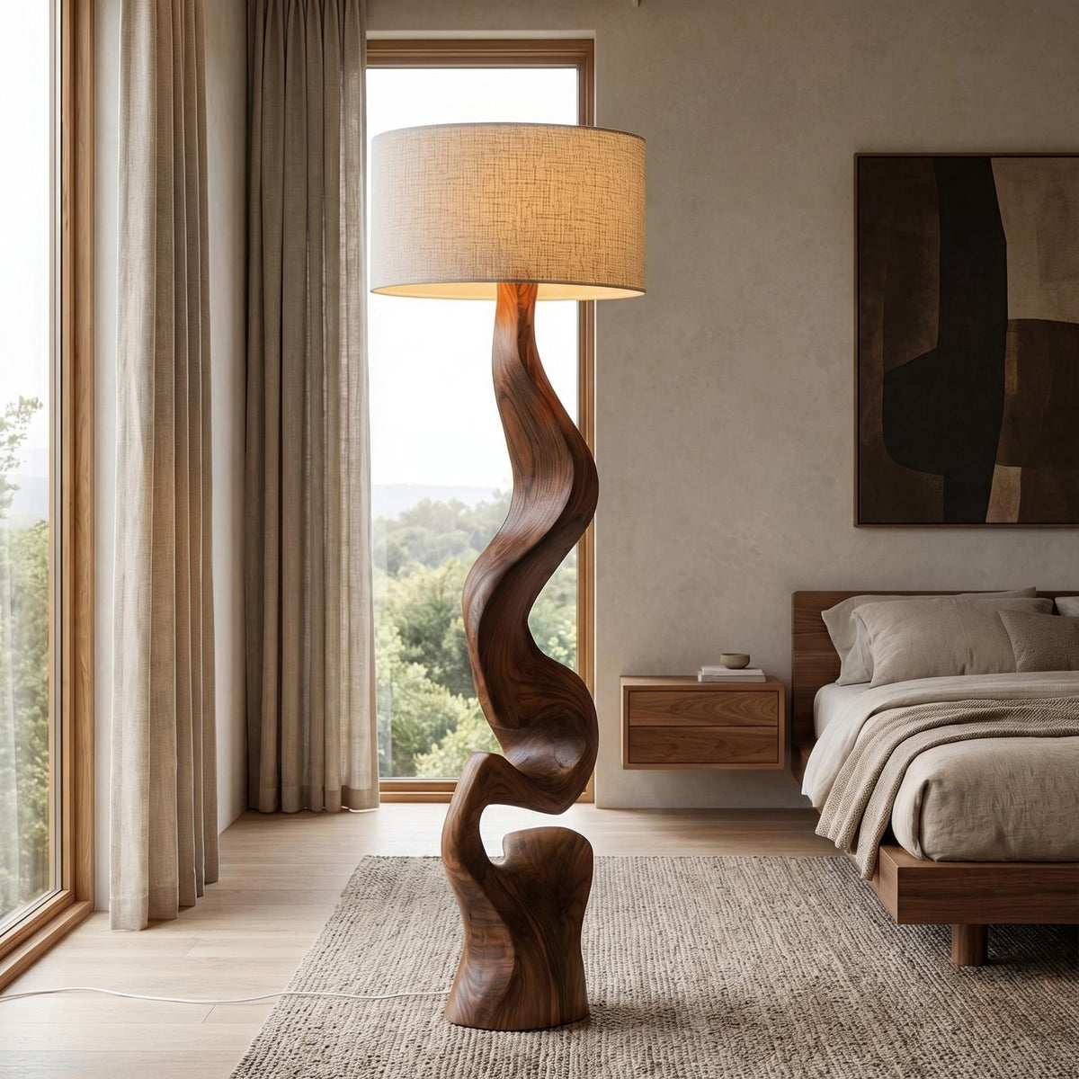 Sculptural Twist Lamp Base Living Room And Bedroom