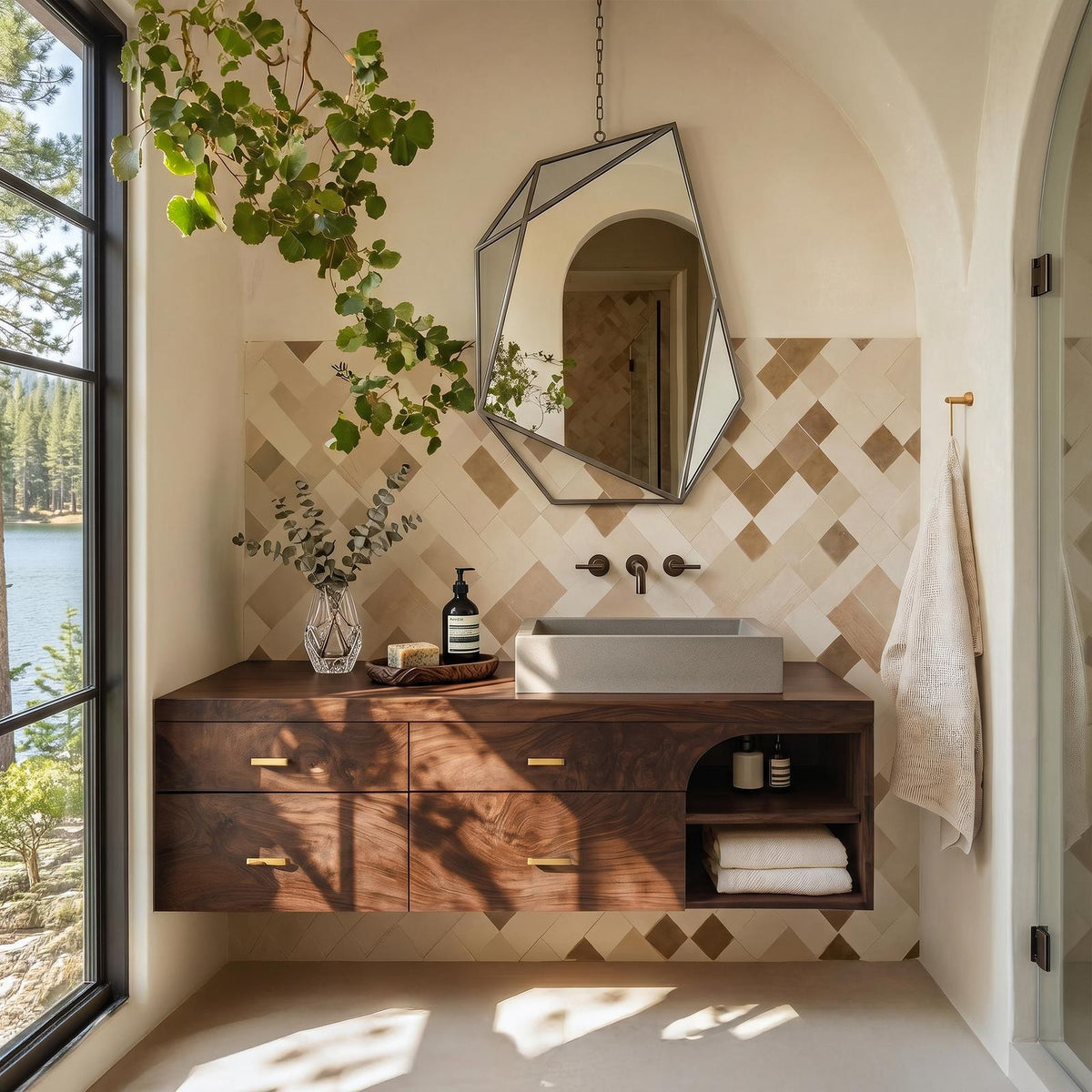 Farmhouse Bathroom Furniture With Floating Vanity SILDTTRBRV031