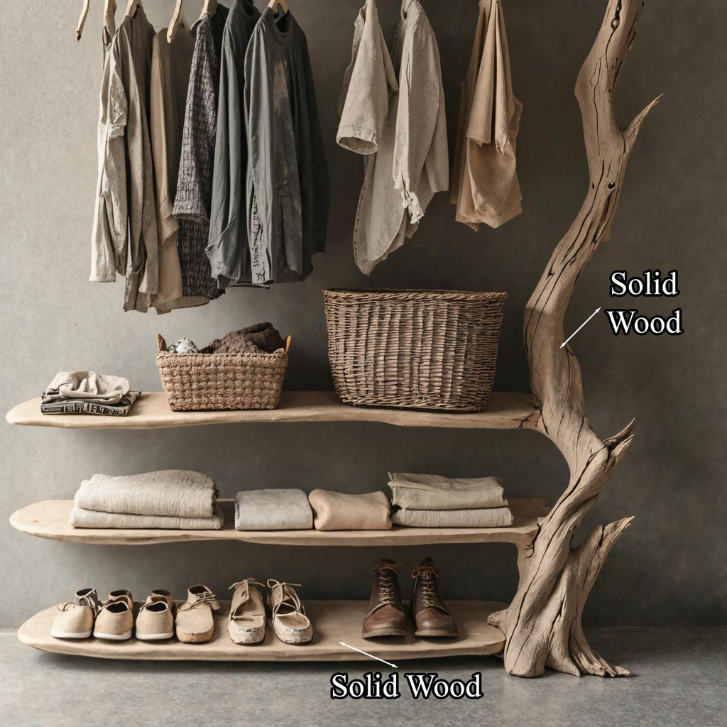 Standing Corner Rack Tree Branch Rustic Coat Hanger Coat Rack