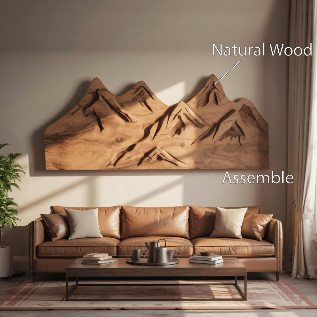 Rustic Mountain Wall Art For Living Room Or Lodge