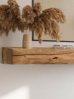 Rustic Live Edge Mantel For Living Room