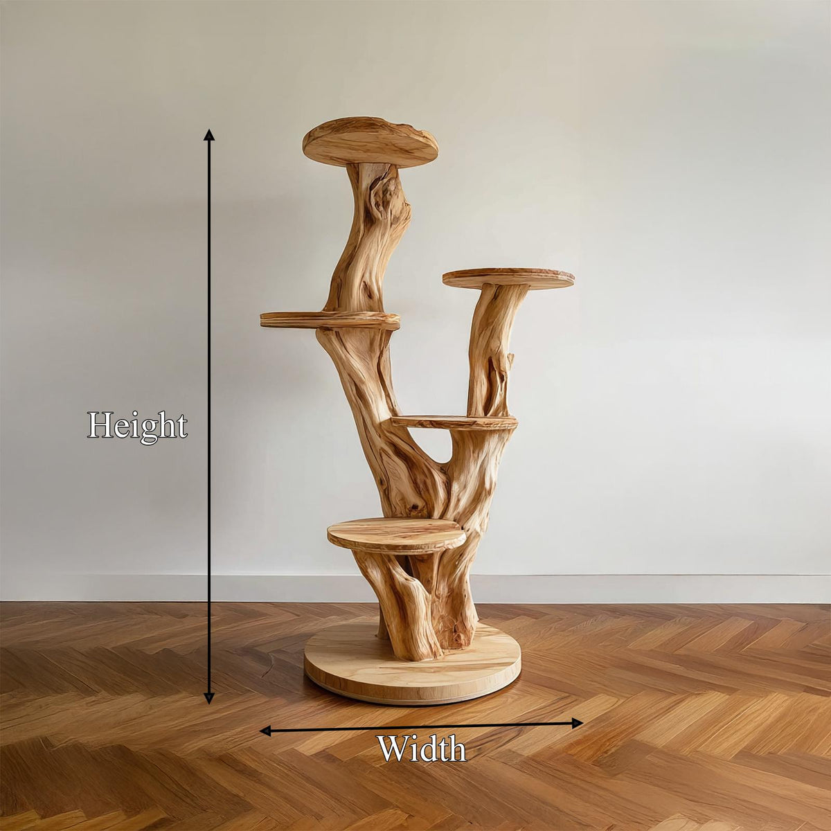 Rustic Cat Sculptural Tree Tower Living Room Or Contemporary Home