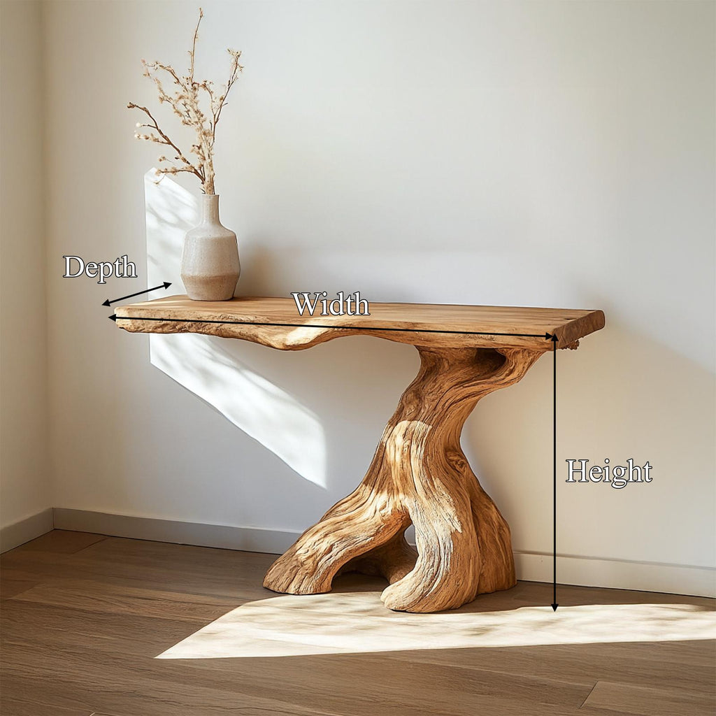 Rustic Solid Wood Console Table Entryway