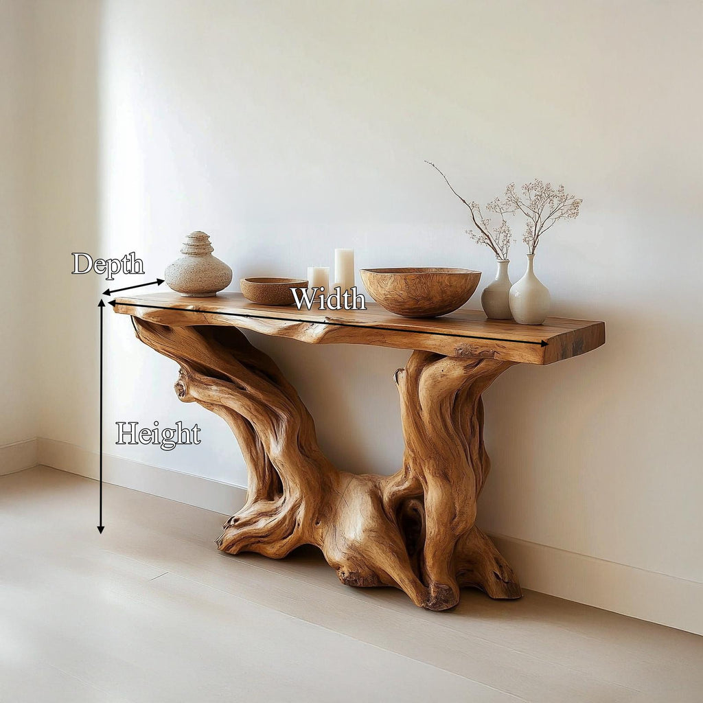 Mid Century Handcrafted Console Table Living Room