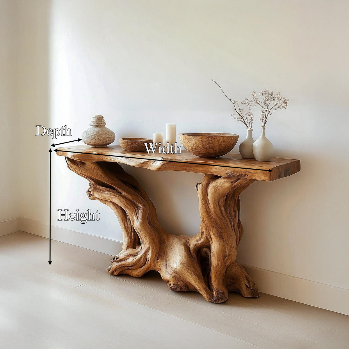 Mid Century Handcrafted Console Table Living Room