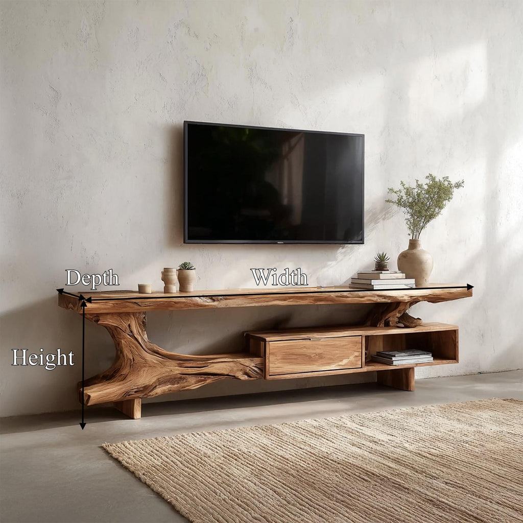 Rustic TV Stand For Living Room And Home Interior