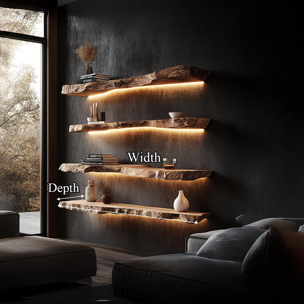 Rustic Floating Bookshelf Living Room Or Bedroom