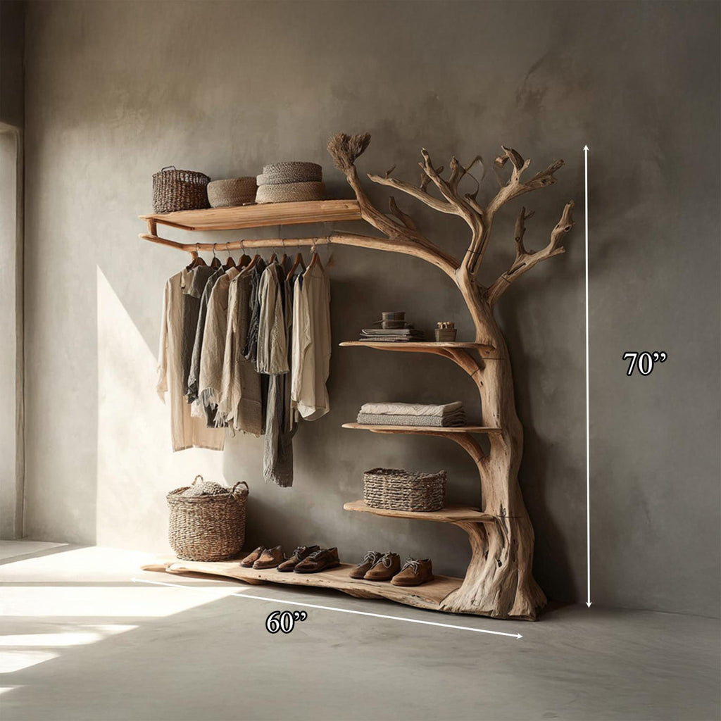 Midcentury Tree Coat Rack Entryway