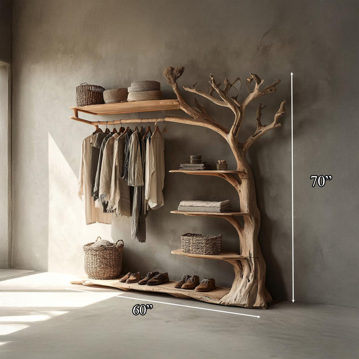 Midcentury Tree Coat Rack Entryway