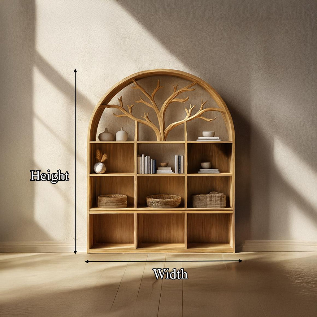 Rustic Natural Tree Design Storage Cabinet, Live Edge Wood Accent Chest & Bedroom Dresser Sideboard