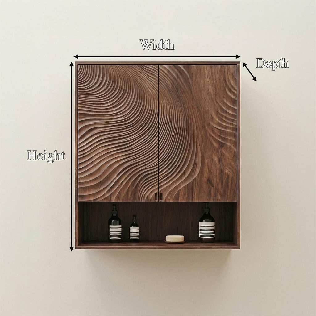 Rustic Compact Wall Cabinet For Bathroom Storage And Small Space SINLSABCT003