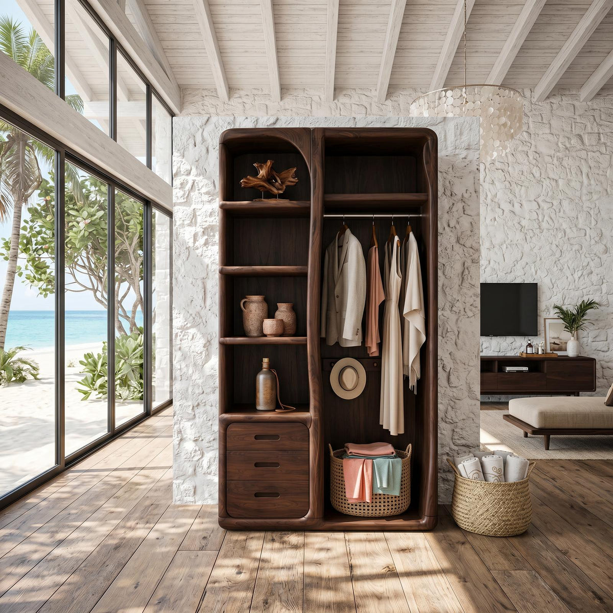 Scandinavian Organic Edge Wardrobe For Master Suite Interior SILDTTNWDE001