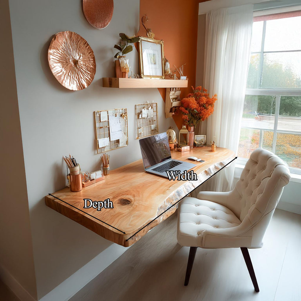 Rustic Floating Desk Living Home Office