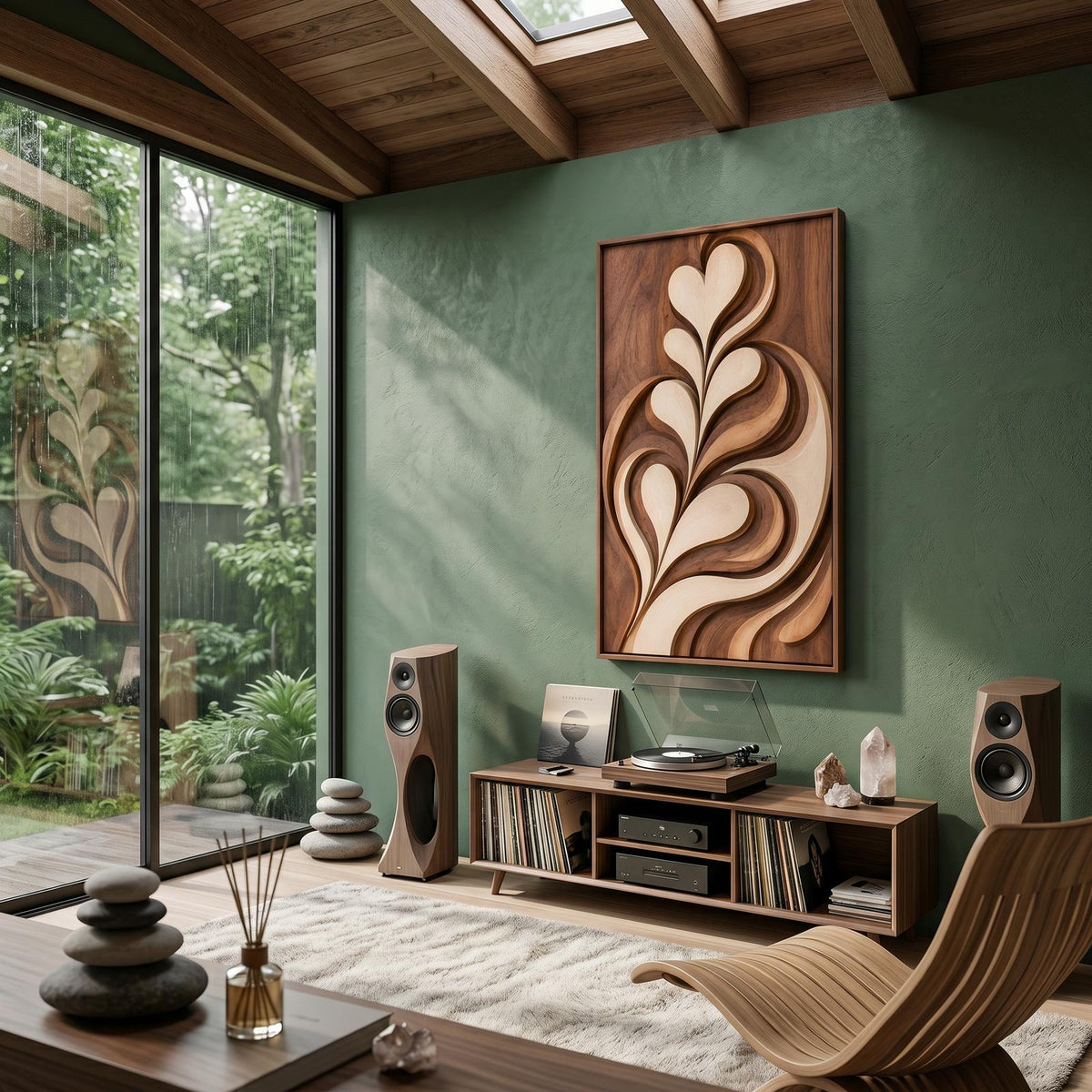 Contemporary Latte Leaf Wall Art For Living Room SILDTTNWA175