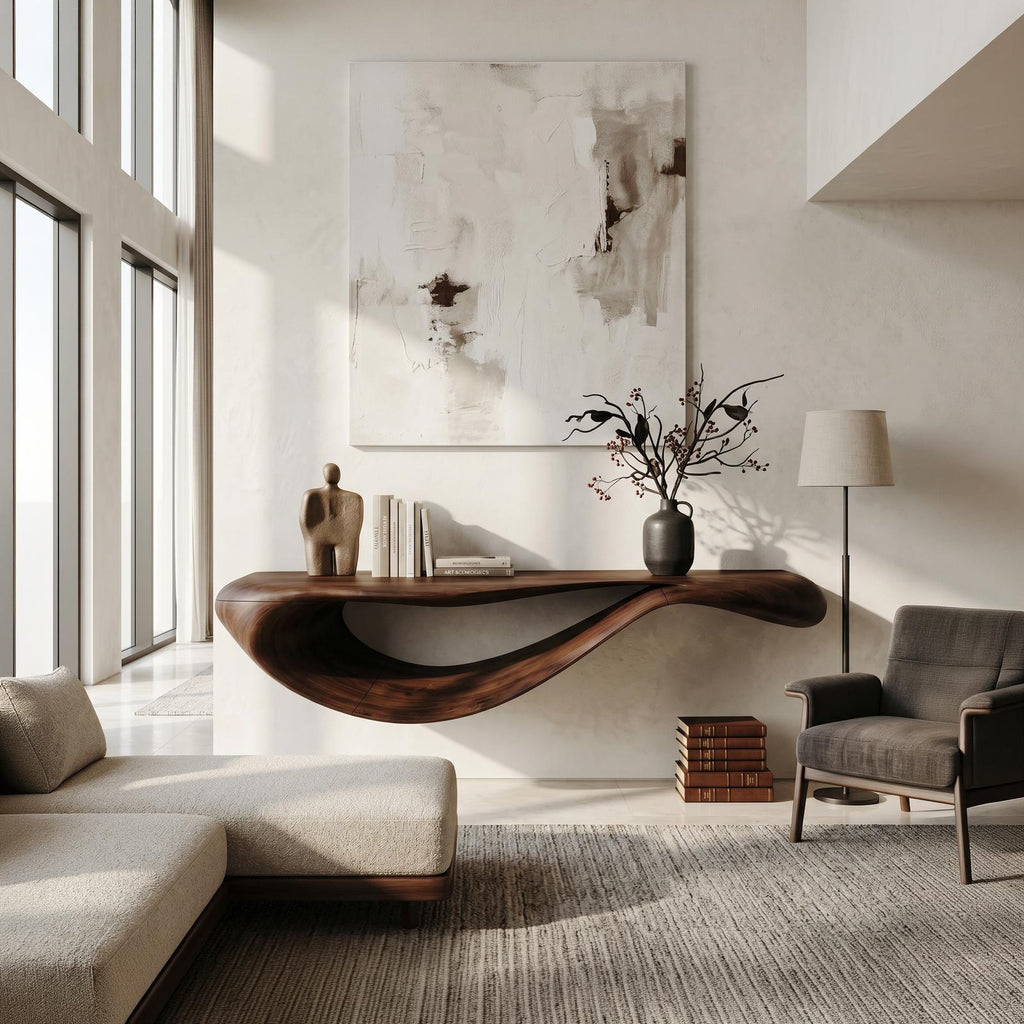 Modern Floating Console Table For Contemporary Interior Design