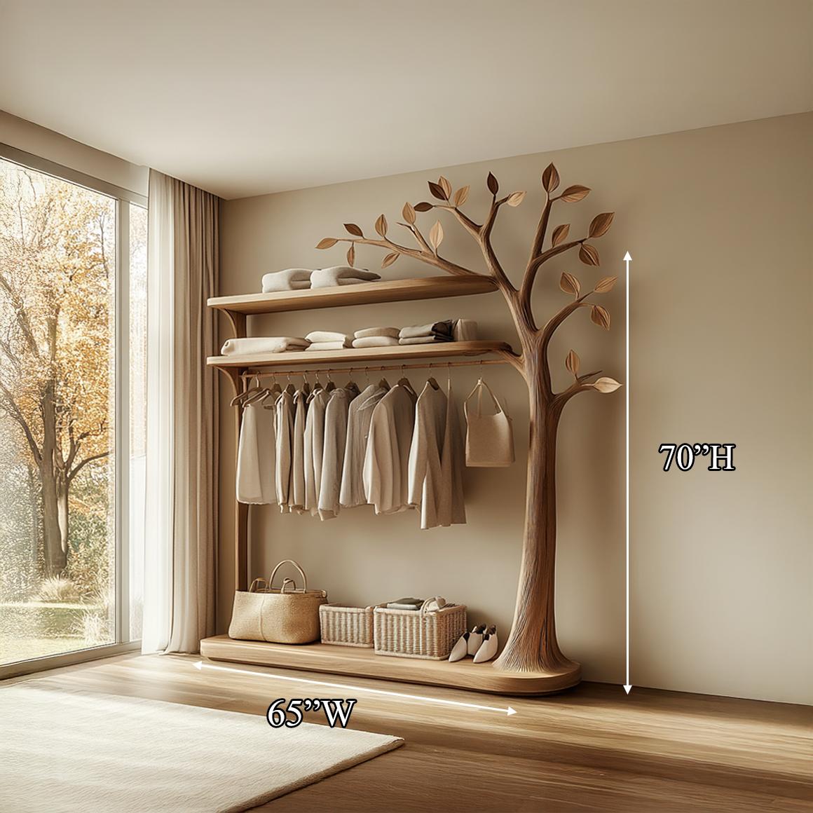 Rustic Wardrobe Organizer Bedroom Entryway Mudroom