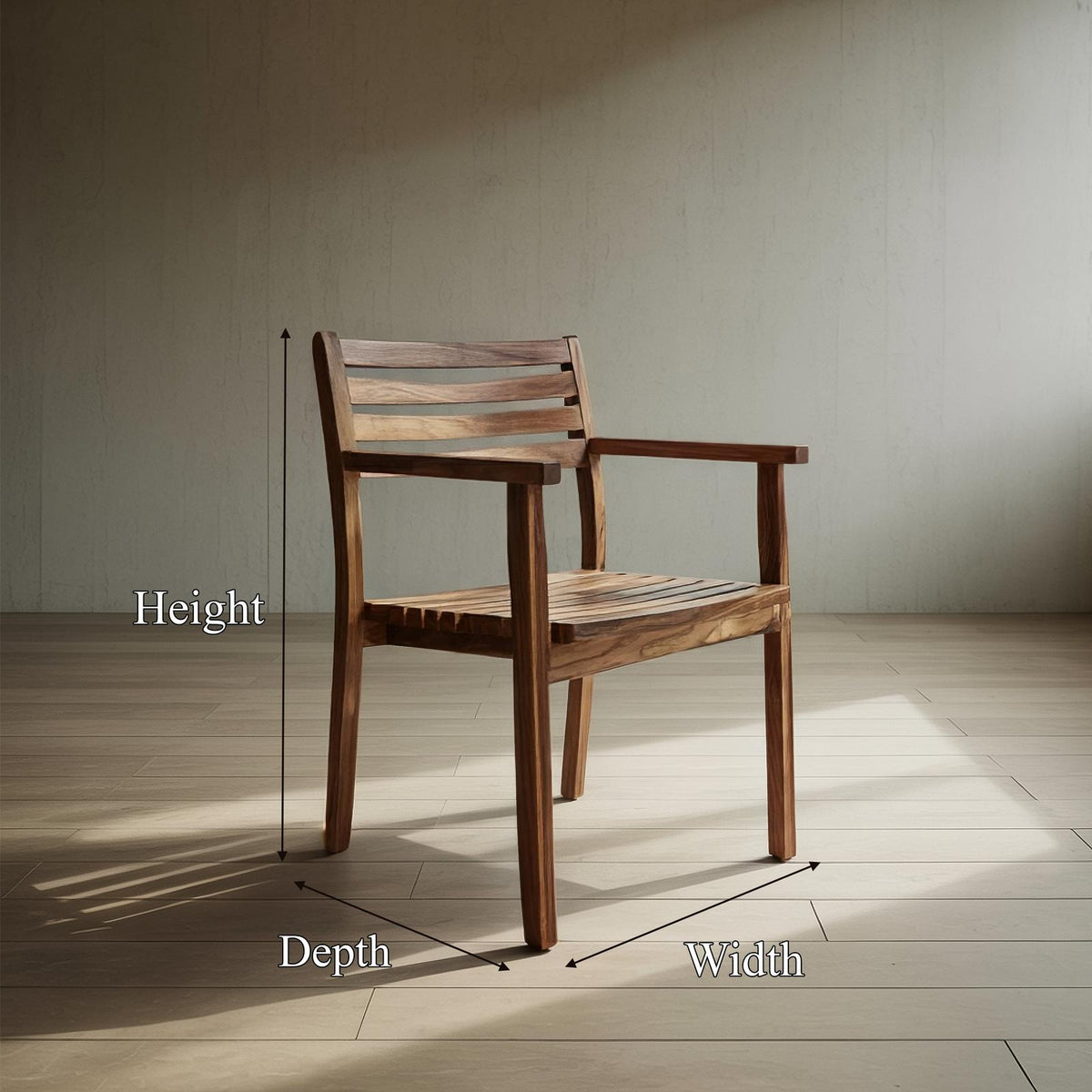 Spry Interior Scandinavian Minimalist Wooden Dining Chair, Solid Wood Accent Side Chair for Kitchen Dining Room, Model SINLSAWC038