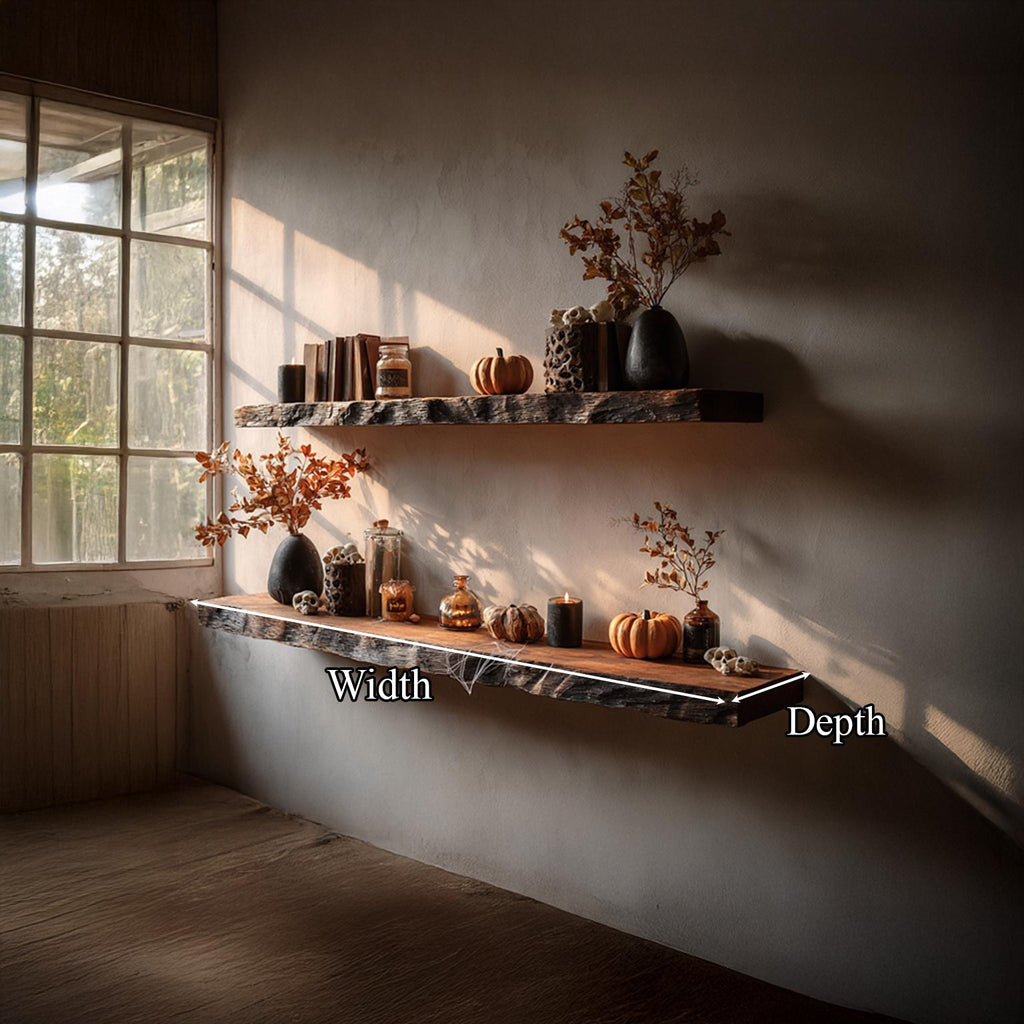 Rustic Floating Shelf Halloween Living Bedroom