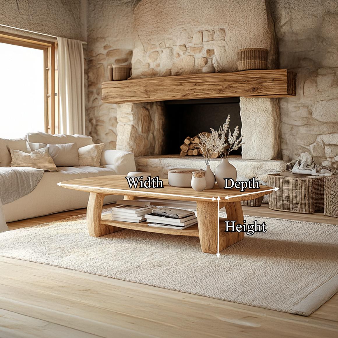 Rustic Organic Coffee Table Living Room Or Cottage Room