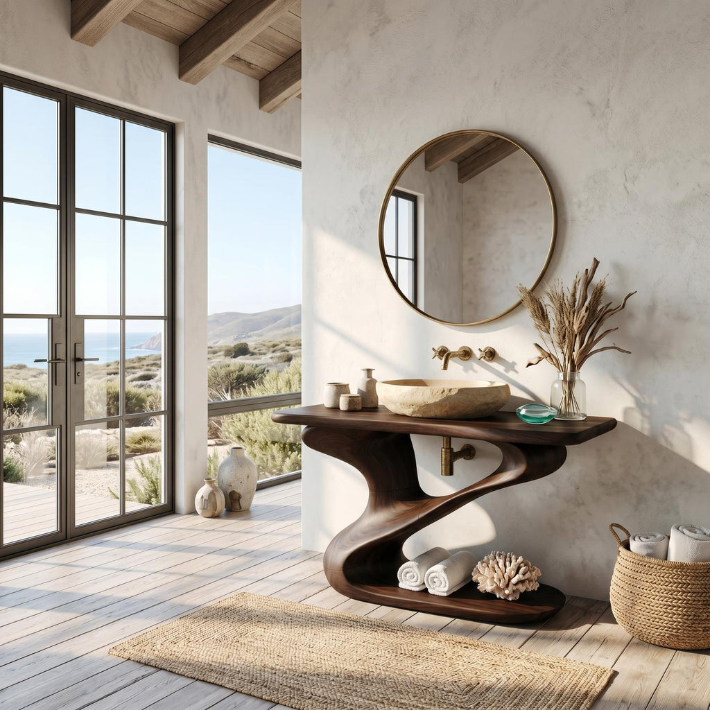Rustic Live Edge Vanity For Natural Bathroom Design
