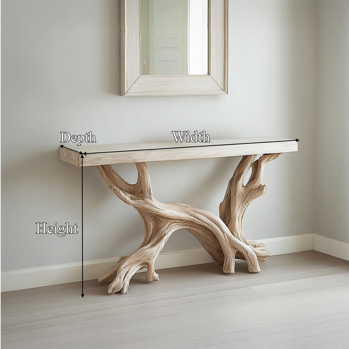 Rustic Coastal Console Table Living Room And Hallway