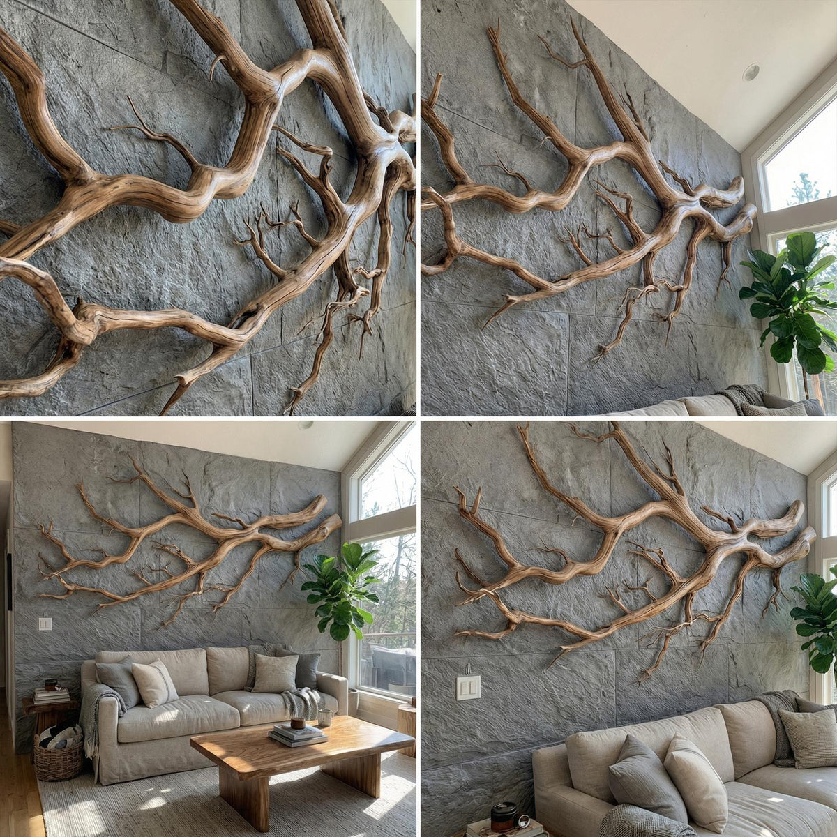 Modern Farmhouse Driftwood Branch Wall Decor Living Room