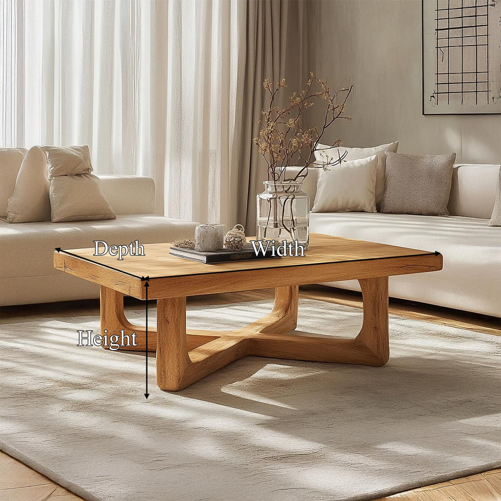 Rustic Natural Live Edge Coffee Table, Handcrafted Solid Wood Slab Center Table, Modern Farmhouse Living Room Decor