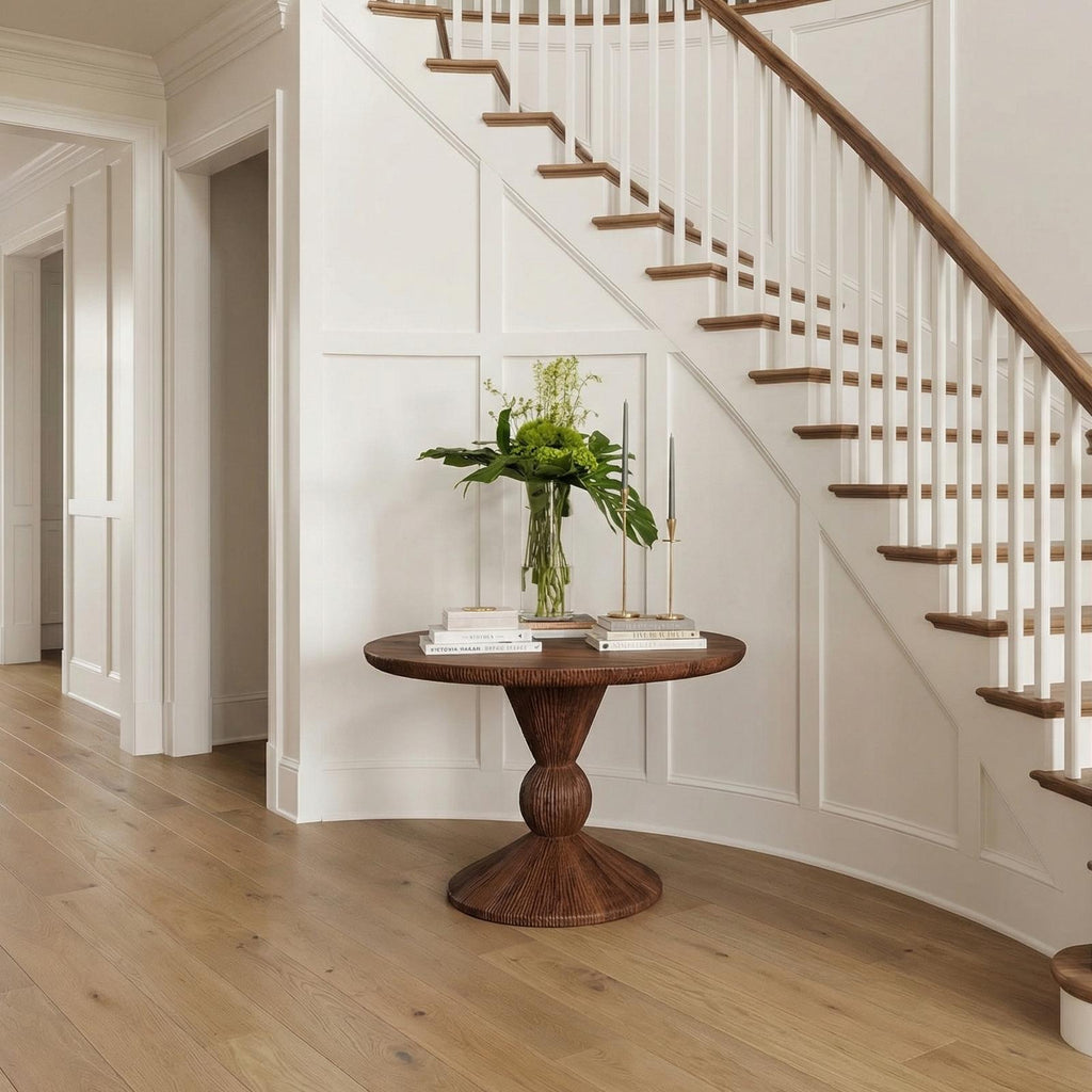 Organic Sculptural Entryway Table, Solid Wood Artistic Foyer & Hallway Decor Center Table