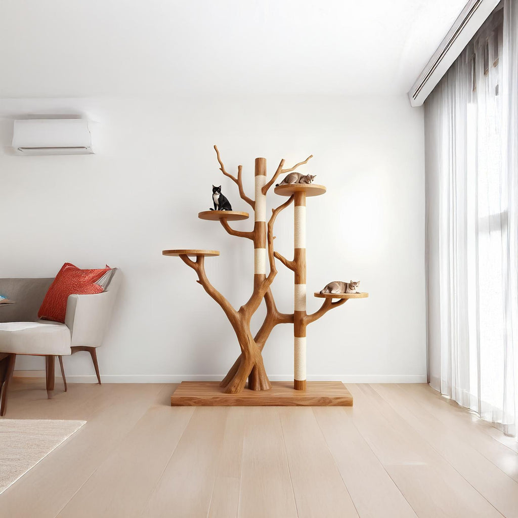Rustic Tree Cat Tower Modern Living Room SINLSATT028