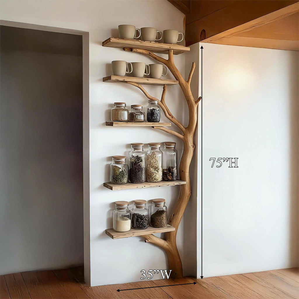 Sculptural Branch Kitchen Storage Shelf Kitchen Interior Pantry Display