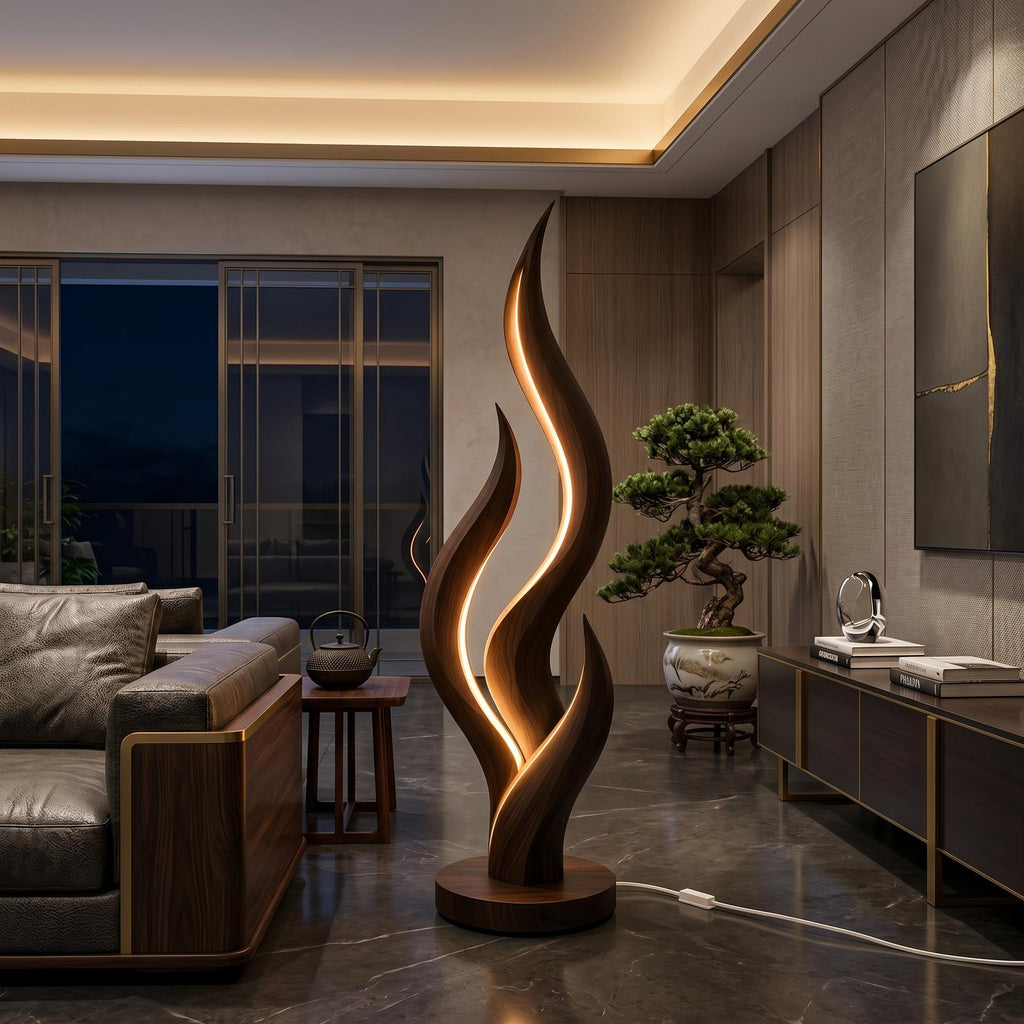 Modern Flow Curve Lamp For Bedroom Corner