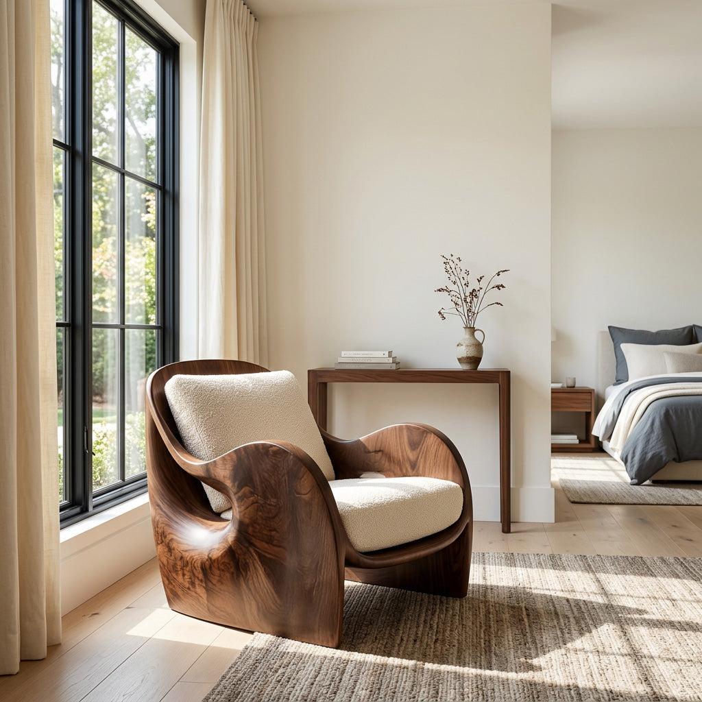Elegant Natural Wood Chair For Modern Living Room RTTHHNCHR153