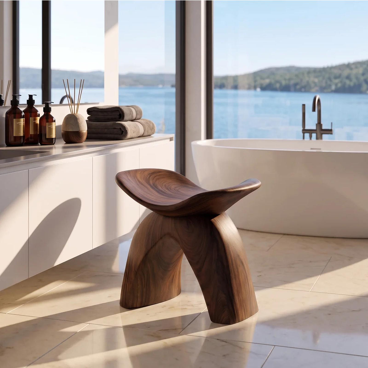 Farmhouse Bath Seat For Cozy Bathroom Furniture Decor