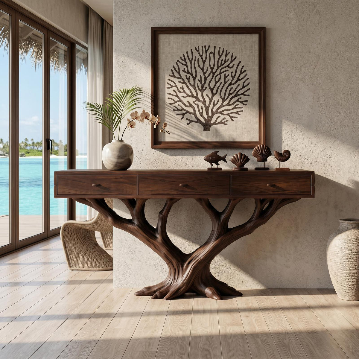 Luxury Branch Base Console Table Designer Residence